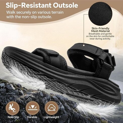 Walking Sandals Women Arch Support Orthopedic for Plantar Fasciitis Recovery, Comfort Hiking Sandals Adjustable Strap Non-Slip 2" Cushioned Summer Outdoor Sport Travel in Saudi Arabia