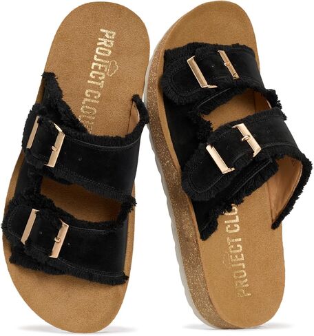 Project Cloud Comfortable Sandals Women - Lightweight with Plush & Soft Insole Buckle Womens Sandals - Non Slip and Durable Fashion Platform Slides for Women 2026 (LIGHT) in Saudi Arabia