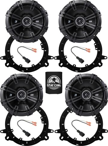 مكبرات صوت KICKER مقاس 6.5 بوصة لمجموعة ترقية Toyota RAV4 2019-2024 - 4 عبوات من سلسلة DS مع محولات وحزام، مكبر صوت محوري 6 1/2 أمامي وخلفي للسيارة DSC650، 43DSC6504 in Kuwait