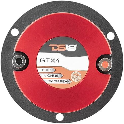 DS18 GTX1 1" Vc Die Cast Titanium Compression Neodymium Super Bullet Tweeter 240 Watts 4-Ohm-PRO Tweeters are The Best in The Pro Audio and Voceteo Market (Single) (Renewed) in Kuwait