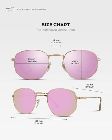 نظارات شمسية من WearMe Pro مستقطبة ذات شكل سداسي مستدير in Saudi Arabia
