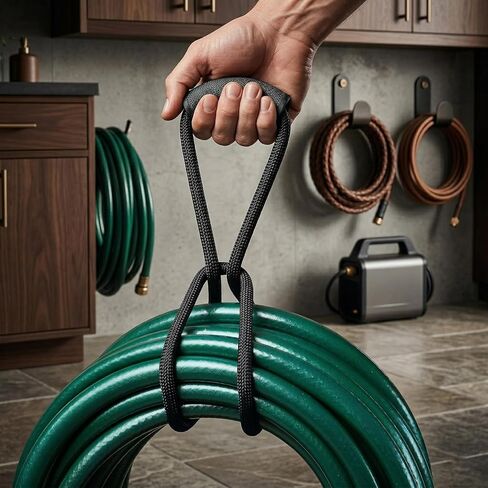 Heavy Duty Cable Organizer Strap with Handle Nylon Storage Tie for Extension Cord Hose Garage Hanging（P3） in Kuwait
