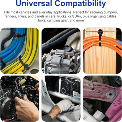 400 Pcs Heavy-Duty Self-Locking Cable Tie Buckle Kit – Includes 2 Flush Cutters & Pliers Tip Protectors for Car Repairs, Home, Office & Outdoor Organization in Kuwait