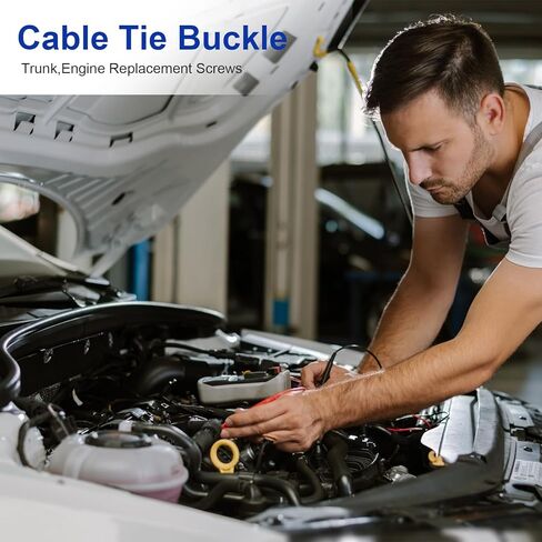 400 Pcs Heavy-Duty Self-Locking Cable Tie Buckle Kit – Includes 2 Flush Cutters & Pliers Tip Protectors for Car Repairs, Home, Office & Outdoor Organization in Kuwait
