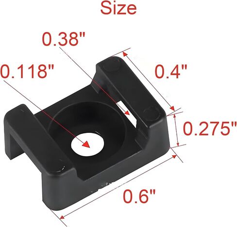 120Pcs Zip Tie Screw Mount,Wire Tie Downs with 8" Cable Ties and 304 Stainless Steel Screw, Black(120 Pieces of Each) in Kuwait