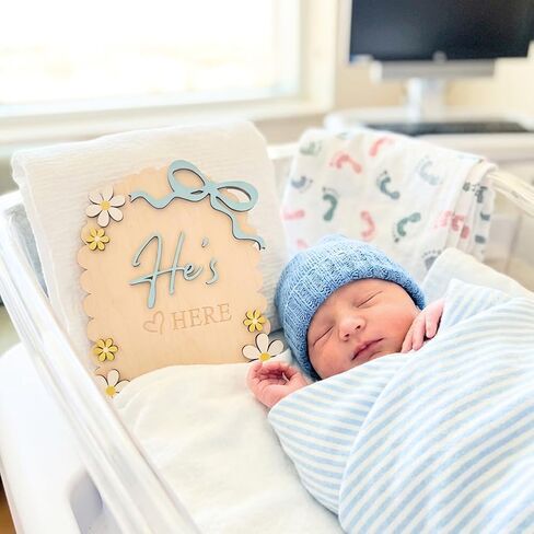 Baby Announcement Sign, Hello World Newborn Sign, Baby Name Welcome Signs, for Baby-Shower Hospital Nursery Newborn, Hospital Photo Props Keepsake Gift (pink) in Saudi Arabia
