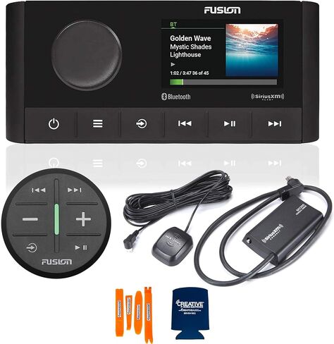 نظام الترفيه البحري Fusion MS-RA210 مع جهاز تحكم لاسلكي أسود ARX70B وموالف SVX300v1 Sirius XM in Kuwait