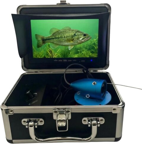 7" Underwater Fishing Camera 1080P HD Fish Finder & Portable Fishing Camera with 12 IR + 12 White LEDs, 30m Cable, Waterproof Ice Fishing Camera for Boat, Lake & River in Kuwait