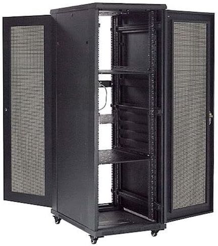 Global Industrial 37U Network Server Data Rack Enclosure Cabinet with Vented Doors, Assembled in Kuwait