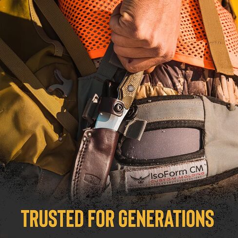 سكين صيد Buck Knives 662 Alpha Scout Pro، شفرة ثابتة 2-7/8 بوصة، مقبض Richlite محكم، شفرة S35VN من الفولاذ المقاوم للصدأ ذات نقطة إسقاط، غمد متضمن، سكين مصنوع في الولايات المتحدة الأمريكية، 2.79 أونصة in Kuwait