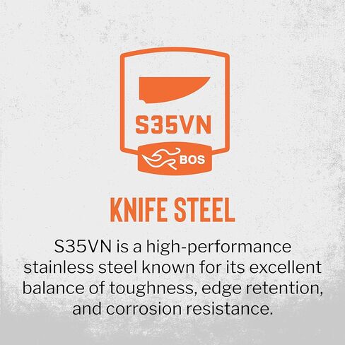 سكين صيد Buck Knives 662 Alpha Scout Pro، شفرة ثابتة 2-7/8 بوصة، مقبض Richlite محكم، شفرة S35VN من الفولاذ المقاوم للصدأ ذات نقطة إسقاط، غمد متضمن، سكين مصنوع في الولايات المتحدة الأمريكية، 2.79 أونصة in Kuwait