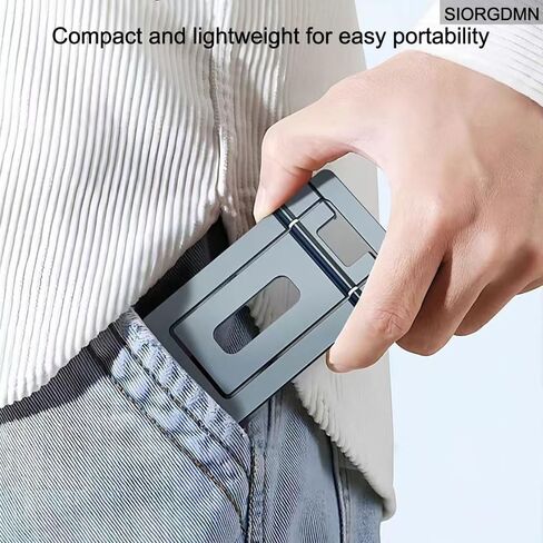 Portable Cell Phone Stand for Travel,Ultra Thin Adjustable Foldable Phone Holder for Desk, Metal Smartphone Mount,Compatible with Phone, Android Smartphones, Tablets (1 Pack,Dark Gray) in Saudi Arabia