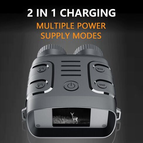 Nuoya Night Vision Goggles 2.4" LCD Display Infrared Binoculars with 5X Digital Zoom 1080P Night Vision Goggles Black in Kuwait