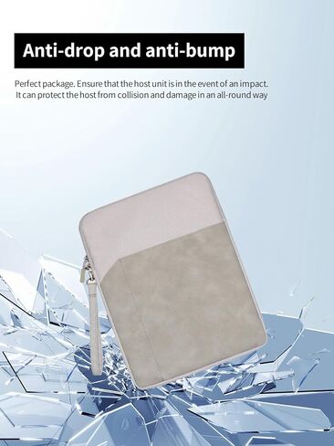 Notebook Sleeve for Onyx BOOX P6+9inch,WUNIAK 360° Protective Carrying Case, Water-Resistant Storage Bag for Onyx BOOX P6+9inch，Light Grey. in Kuwait