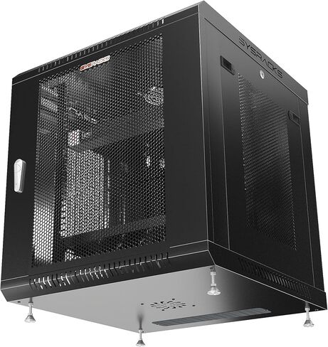 Sysracks خزانة شبكات 12U بعمق 24 بوصة، حاوية شبكية لقفل الخادم مع مروحة، وشريط طاقة، ورف، وأقدام، ومداخل كابلات مانعة للغبار وغيرها من الملحقات in Kuwait