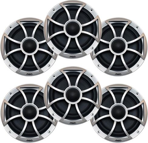 Wet Sounds Bundle: Three Pairs of XS 65i Series Black Cone Silver Grill 6.5" Speakers - 60 Watts RMS Each in Kuwait