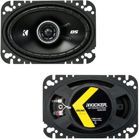 Harmony Audio Kicker Bundle Compatible with 1988-94 Chevy CK Truck(Full Size) (2) DSC46 Factory Speaker Replacement Package with HA-A400.4 Amplifier in Kuwait