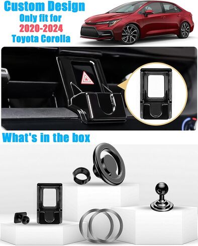 حامل هاتف السيارة، لسيارة Toyota Corolla 2024 2023 2022 2021 2020، حامل فتحة تهوية، لقوس التنقل المغناطيسي Magsafe، iPhone 17 16 15 14 13 Pro Max Air، جميع الهواتف (غير مناسبة 2019-2012) in Kuwait