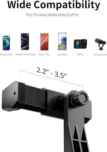 UBeesize 12’’ Overhead Ring Light for Desk with Phone Mount, LED Selfie Light with Adjustable Arm & Clamp, Dimmable Lighting for Video Recording, Zoom, Live Streaming, TikTok, YouTube in Kuwait