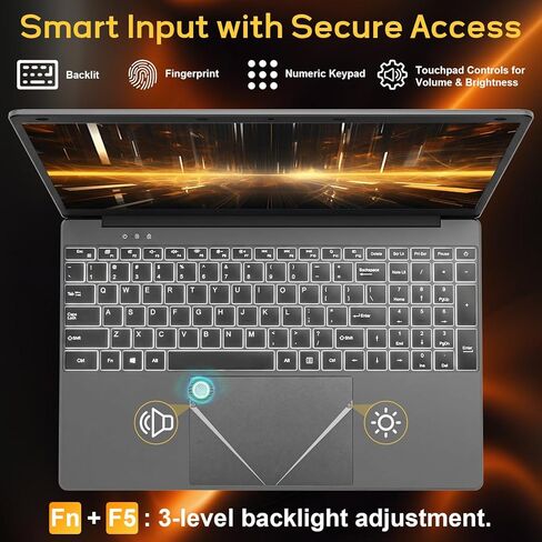 2026 15.6" FHD Laptop Computer with 24GB RAM 256GB SSD, Core i3 Processor(Up to 3.70 GHz), Win 11 Pro, Office Lifetime License, Backlit Keyboard, Fingerprint, Numeric Keypad, HDMI, Long Battery Life in Kuwait