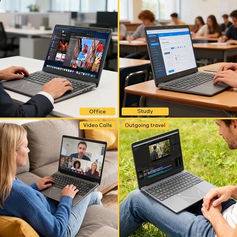 2026 15.6" FHD Laptop Computer with 24GB RAM 256GB SSD, Core i3 Processor(Up to 3.70 GHz), Win 11 Pro, Office Lifetime License, Backlit Keyboard, Fingerprint, Numeric Keypad, HDMI, Long Battery Life in Kuwait