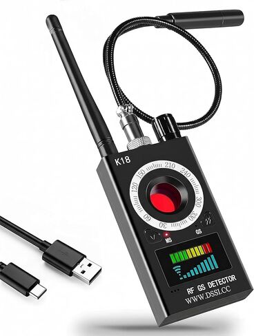 Spy Spot Hidden Camera Detector, Spy Camera Finder, RF Bug Detector, Magnetic Field Detector, Listening Device Detector - Privacy Protection Tool for Home, Office, Hotel, and Travel Security, Black in Kuwait