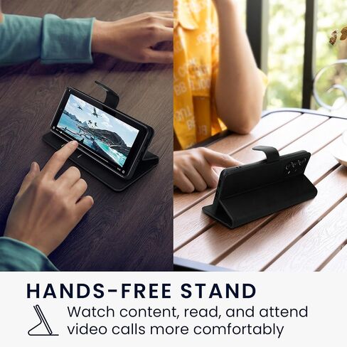 kwmobile PU Faux Leather Case Compatible with Google Pixel 10a - Wallet Case with Screen and RFID Protection - Black in Saudi Arabia