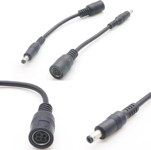 2 قطعة 4 دبوس Mini DIN أنثى إلى 5.5 مم × 2.5 مم ذكر 18AWG DC كابل محول الطاقة لنظام كاميرا CCTV الأمنية، التلفزيون، الكمبيوتر الشخصي، إضاءة المسرح لطابعة الباركود، جهاز التوجيه، محول شاحن معدات الصوت in Kuwait