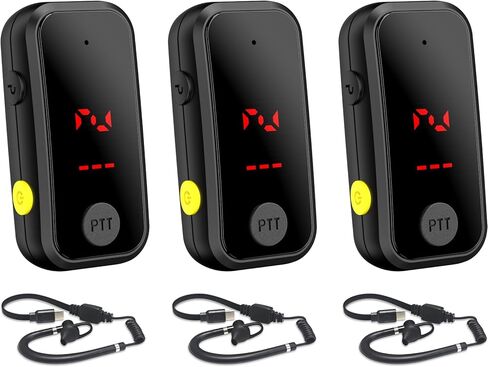 Super Mini Walkie Talkies Pro,3 Pack Two Way Radio with Earpieces, Waterproof Communication Device for Adults, Outdoor Activities, Hiking, Baseball, Restaurant Use (Black) in Kuwait
