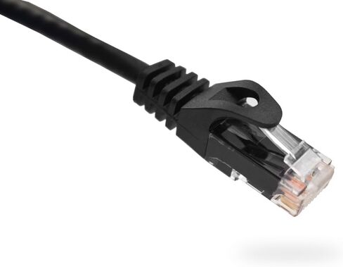 Cat6 Ethernet Patch Cable Black 100ft, 550MHZ UTP 24 AWG Bare Copper Molded Snagless Ferrari Boot Network Patch Cable with Connector – High-Speed Internet Cable LAN Wire for Computer Networks in Saudi Arabia