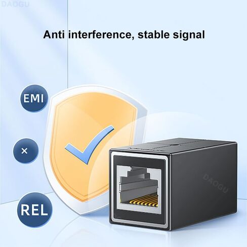 Cat6 RJ45 Network Coupler Straight Through Ethernet Connector for Cable Extension in Kuwait
