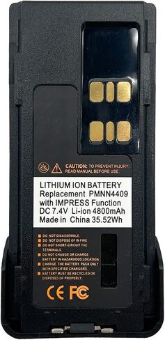10 Pack PMNN4409 PMNN4409AR Impress 4800mAh 7.4V Li-ion Battery for XPR7550 XPR7550e XPX7580e XPR3500e XPR3300e XPR3500 XPR3300 APX4000 APX1000 Portable Radio PMNN4489B PMNN4491C PMNN4491A PMNN4493A in Kuwait