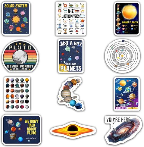History Stickers 12pcs for Students Teachers, History Nerd Stickers, US American Historical Design, Waterproof Laptop Water Bottle Stickers in Kuwait