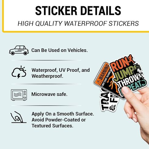 12 Pcs Track and Field Stickers, Funny Athletics Running Jump Throw Quotes, Sports Stickers Die-Cut Waterproof for Laptop, Water Bottle, Phone, Window, Helmet in Kuwait