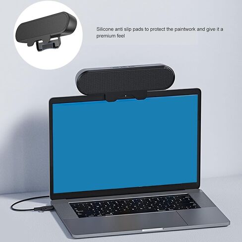 Cryfokt Computer Speakers for Desktop, USB A USB C 10W On Wired Stereo Speaker Bar with Volume Control and Mute, Clear Sound for PC Laptop Monitor 9.8 x 1.2 x 2in in Kuwait