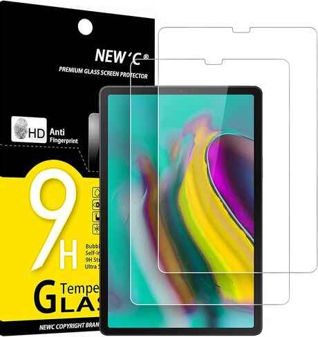 NEW'C [عبوتان مصممتان لهاتف Samsung Galaxy Tab S6 Lite 2022/2020 10.4 بوصة واقي شاشة من الزجاج المقسى، خالٍ من الفقاعات، مقاوم للغاية in Saudi Arabia