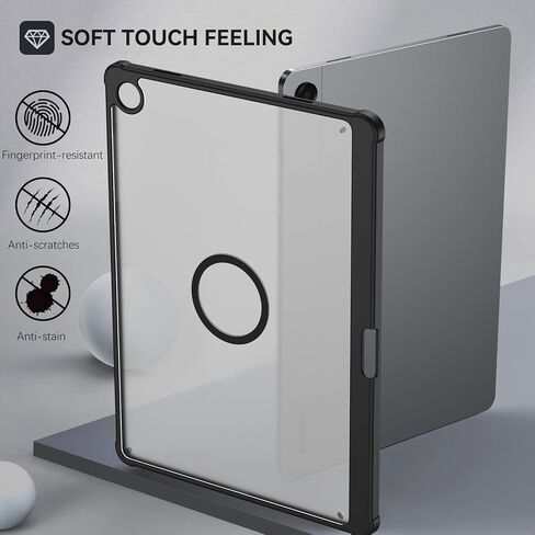 Telaso لهاتف Samsung Galaxy Tab A11+ Plus/A9+ Plus حافظة مغناطيسية مقاس 11 بوصة مع حامل قلم، ظهر شفاف غير لامع ناعم من مادة TPU الواقية من الدرجة العسكرية لهاتف Samsung Galaxy Tablet A11+/A9+، أسود in Kuwait