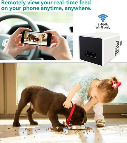 Hidden Spy Camera for Home Use, WiFi Indoor Surveillance Camera with Remote Monitor via Phone App for Home Security - Video Monitoring Only(Black) in Saudi Arabia
