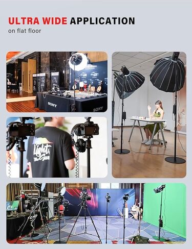 IFOOTAGE RB-A400 Like New 79'' Round Base Monopod Aluminum Alloy Light Stand for Video Recording, Live Streaming, Interviews, Payload 22lbs, (Product Mint, Box with Minor Blemishes) in Saudi Arabia