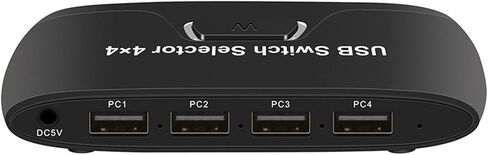 4 Port USB KVM Switcher for Sharing Keyboard Mouse and Peripherals Among 4 Computers Featuring Button Controller Switchi in Kuwait