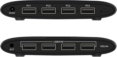 4 Port USB KVM Switcher for Sharing Keyboard Mouse and Peripherals Among 4 Computers Featuring Button Controller Switchi in Kuwait