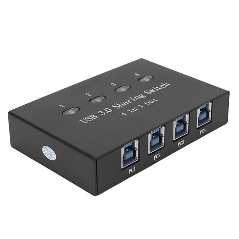 محول USB 3.0، محول يدوي بـ 4 منافذ للتوصيل والتشغيل، محول USB عالي السرعة مع مشاركة الطابعة بين أجهزة كمبيوتر متعددة، مثالي لمشاركة الكمبيوتر in Kuwait