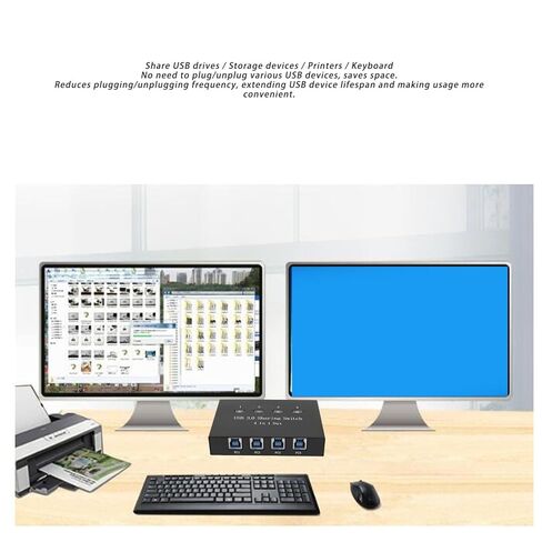 محول USB 3.0، محول يدوي بـ 4 منافذ للتوصيل والتشغيل، محول USB عالي السرعة مع مشاركة الطابعة بين أجهزة كمبيوتر متعددة، مثالي لمشاركة الكمبيوتر in Kuwait