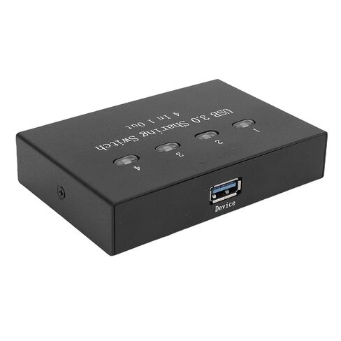 محول USB 3.0، محول يدوي بـ 4 منافذ للتوصيل والتشغيل، محول USB عالي السرعة مع مشاركة الطابعة بين أجهزة كمبيوتر متعددة، مثالي لمشاركة الكمبيوتر in Kuwait