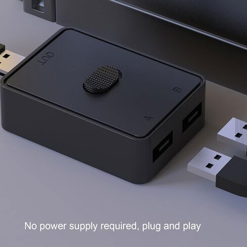 محول USB 2.0، جهازي كمبيوتر يشاركان 1، محدد محول USB في 1، محور صندوق محول محيطي، مثالي للماوس ولوحة المفاتيح والطابعة والماسح الضوئي in Kuwait