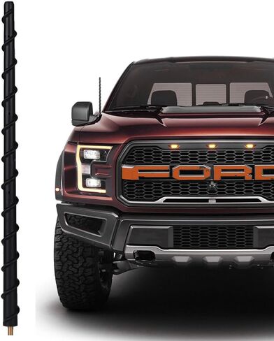 هوائي قصير 7 بوصات لهوائي بديل مطاطي للشاحنة لسيارة Ford F150 2009-2025 & Bronco 2021-2025، ملحقات Ford F150، ملف نحاسي داخلي لتعزيز استقبال AM/FM in Kuwait