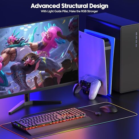 8K HDMI 2.1 مفتاح KVM للوحة المفاتيح الميكانيكية، محول KVM مدمج بمنفذين لجهازي كمبيوتر وشاشة واحدة، يدعم 8K@60 هرتز 4K@120 هرتز، محور USB 2.0، تمرير مفتاح N بإضاءة خلفية RGB، جهاز تحكم سلكي متضمن in Kuwait