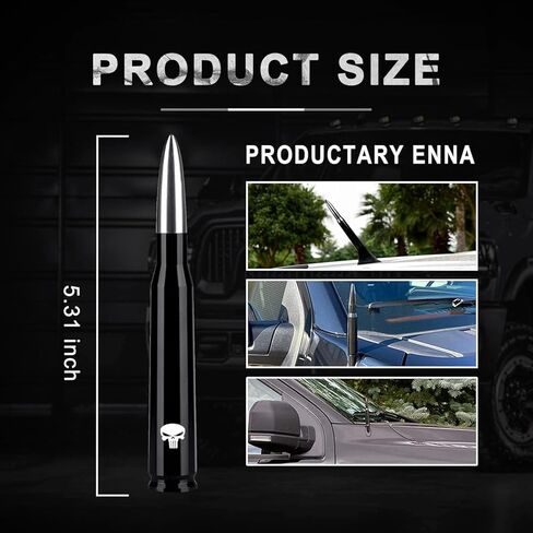 Miytsya Car Truck Bullet Antenna for GM Chevy Silverado 1500 2500 3500 HD Avalanche GMC Sierra 1500 2500 3500 Denali Heavy Duty Pickup Trucks Accessories (Silver) in Kuwait