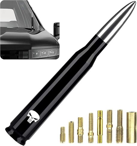 Miytsya Car Truck Bullet Antenna for GM Chevy Silverado 1500 2500 3500 HD Avalanche GMC Sierra 1500 2500 3500 Denali Heavy Duty Pickup Trucks Accessories (Silver) in Kuwait