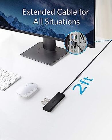 Anker 4-Port USB 3.0 Unibody Aluminum Portable Data Hub & USB 3.0 SD Card Reader (Bundle) in Kuwait